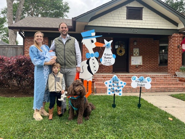 New Baby Announcement Yard Sign in The Heights, Texas