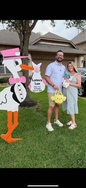 New Baby Announcement Yard Sign in Tomball, Texas