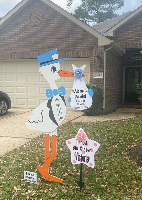 New Baby Announcement Yard Sign in Humble, Texas