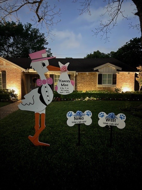 New Baby Announcement Yard Sign in Memorial, Texas