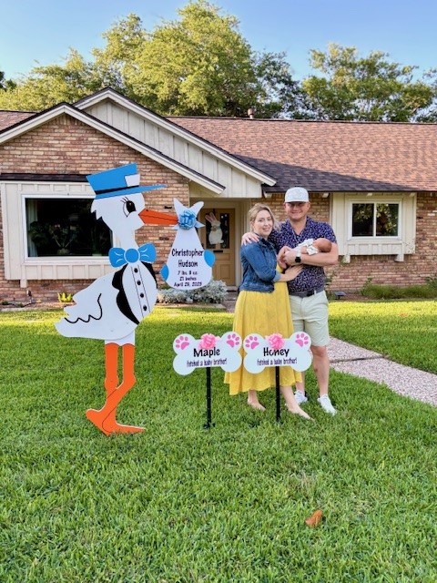 New Baby Announcement Yard Sign in Memorial, Texas
