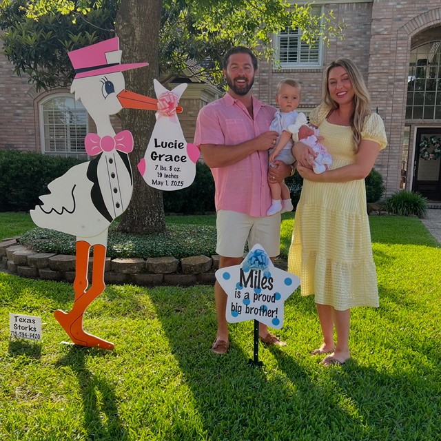 New Baby Announcement Yard Sign in Spring Branch, Texas