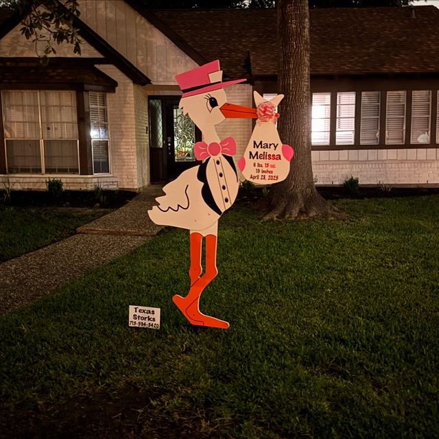 New Baby Announcement Yard Sign in Memorial, Texas