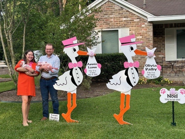 New Baby Announcement Yard Sign in The Woodlands, Texas