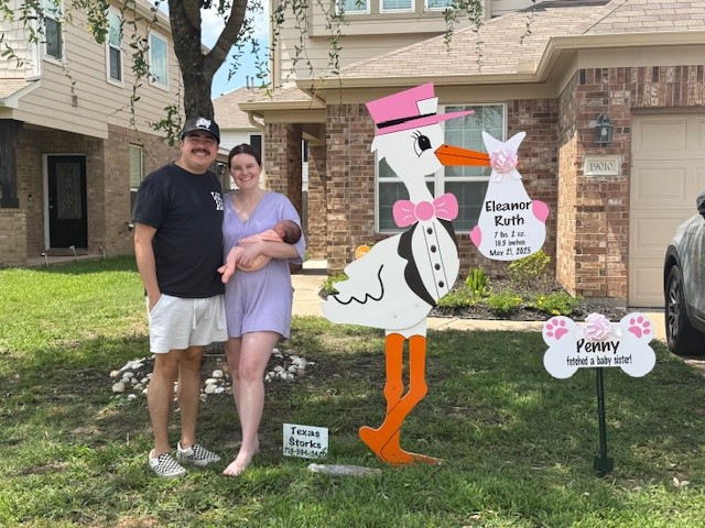 New Baby Announcement Yard Sign in Tomball, Texas