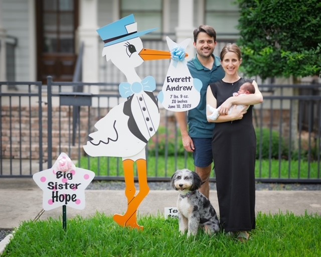 New Baby Announcement Yard Sign in The Heights, Texas