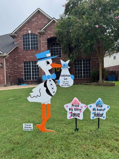 New Baby Announcement Yard Sign in Atascocita, Texas