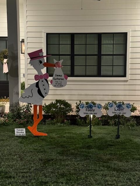 New Baby Announcement Yard Sign in Tomball, Texas