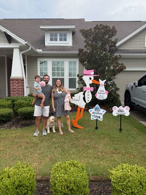 New Baby Announcement Yard Sign in The Woodlands, Texas