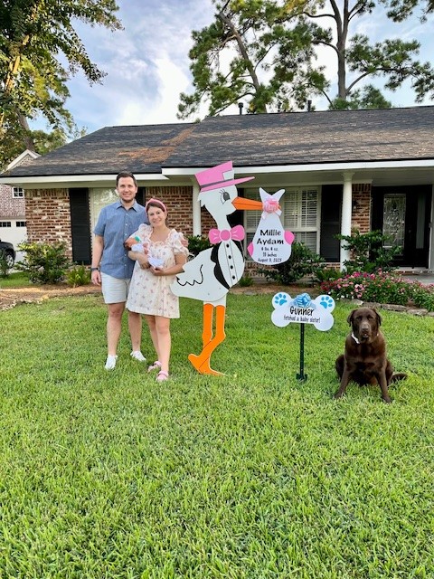 New Baby Announcement Yard Sign in Briargrove Park, Texas
