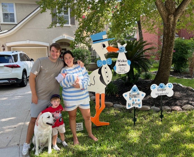 New Baby Announcement Yard Sign in The Heights, Texas