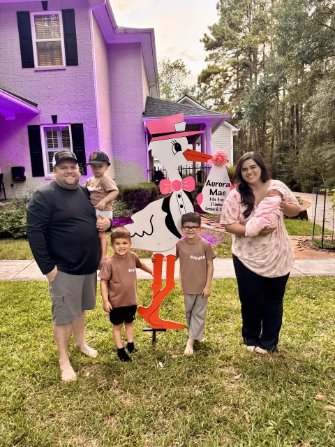 New Baby Announcement Yard Sign in Conroe, Texas