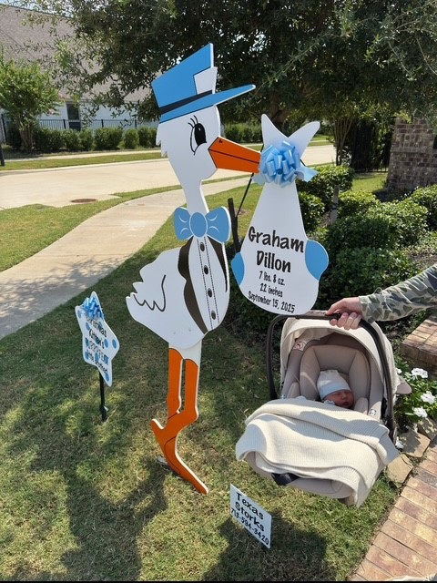 New Baby Announcement Yard Sign in Cypress, Texas