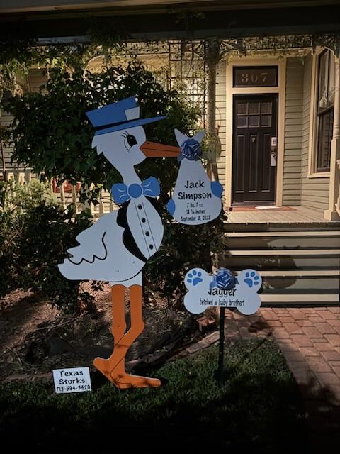 New Baby Announcement Yard Sign in Houston, Texas