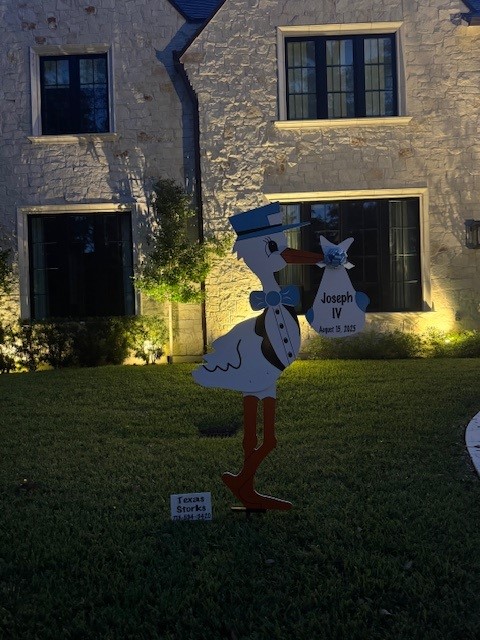 New Baby Announcement Yard Sign in River Oaks, Texas