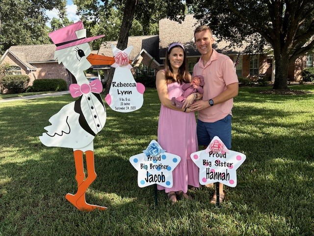 New Baby Announcement Yard Sign in Tomball, Texas