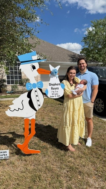 New Baby Announcement Yard Sign in Tomball, Texas