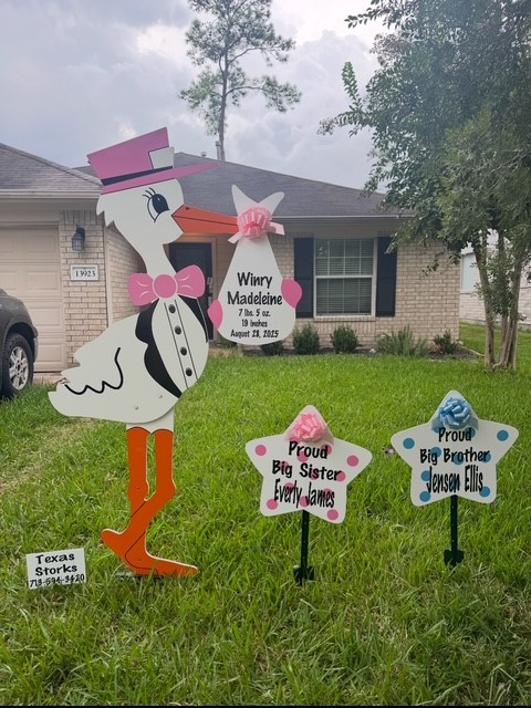 New Baby Announcement Yard Sign in Cypress, Texas