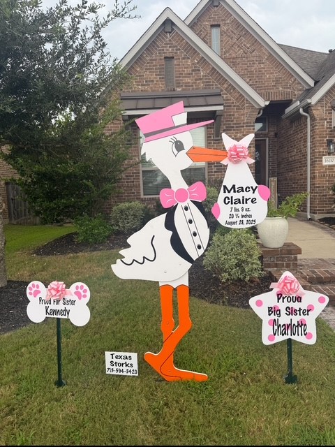New Baby Announcement Yard Sign in Cypress, Texas