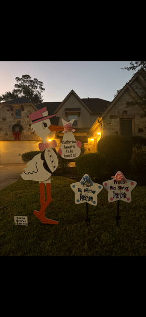 New Baby Announcement Yard Sign in Tomball, Texas