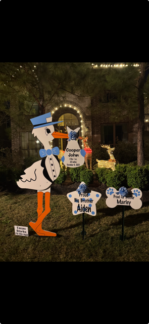 New Baby Announcement Yard Sign in Spring, Texas