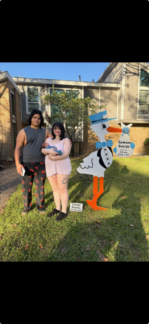 New Baby Announcement Yard Sign in Kingwood, Texas
