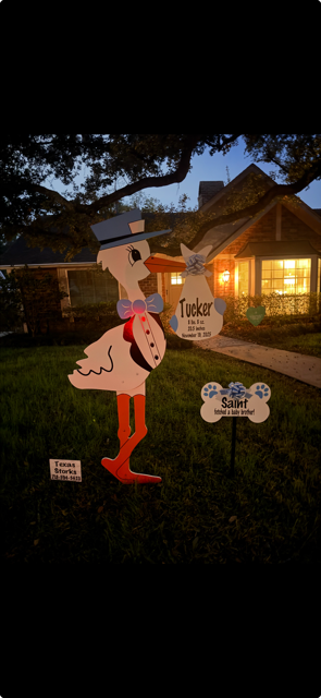 New Baby Announcement Yard Sign in Briargrove Park, Texas