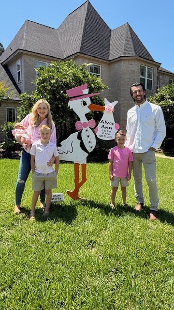 New Baby Announcement Yard Sign in Kingwood, Texas