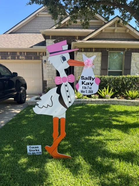 New Baby Announcement Yard Sign in Houston, Texas